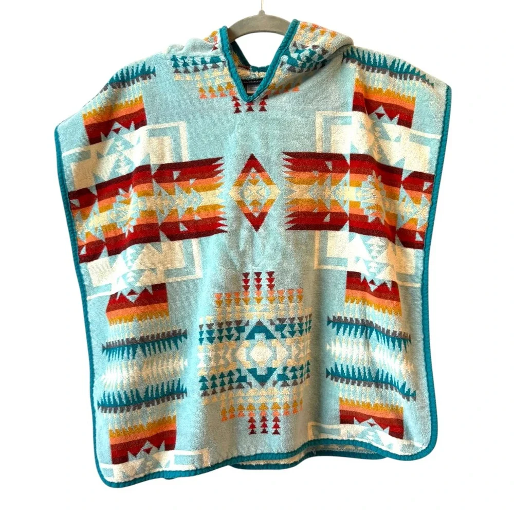 PENDLETON CHIEF JOSEPH NATIVE TRIBAL TERRY CHILD TODDLER HOODED BEACH BATH TOWEL